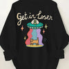 Vibrant Alien & Letter Print Sweatshirt - Soft, Casual Crew Neck Long Sleeve Design, Relaxed Fit, Women's Fashion Clothing for Everyday Wear)