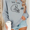 Frog Print Pullover: Cozy and Cute Crew Neck Sweatshirt for Fall/Winter