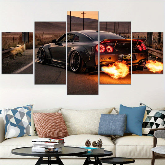Introduce a touch of modern sophistication into your home with our City Night Lights: 5-Piece Frameless Canvas Wall Art Set. Featuring a chic and elegant design, this set is perfect for elevating your home decor. Made with premium quality materials, these frameless canvases are a stylish and durable addition to any room.