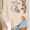 Frog Print Pullover: Cozy and Cute Crew Neck Sweatshirt for Fall/Winter