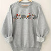 Warm and Festive: Christmas Print Women's Sweatshirt - Casual Crew Neck, Soft Polyester