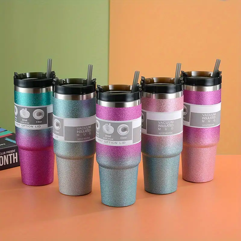 Fortnite Water Cup Straw Cups Outdoor Sports Mugs Stainless Steel
