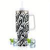 40oz Catus Design Stainless Steel Water Bottle with Straw and Lid - Perfect for Outdoor Camping Trips and Car Use - Includes Beer Mug for Adults and Children