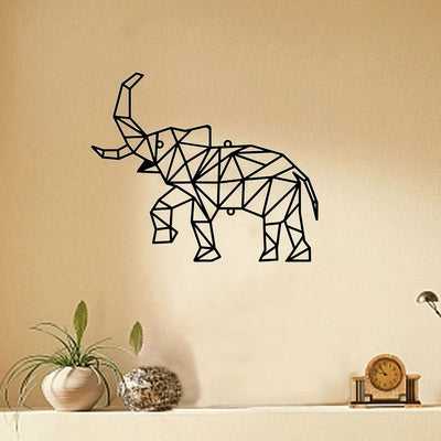 This exquisite wall hanging is the perfect addition to any room for wildlife enthusiasts. Crafted from high-grade metal and featuring intricate geometric shapes, the majestic elephant design offers a unique and elegant touch. A truly special gift for any special occasion.