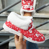 Winter Wonder: Women's Santa Claus Pattern Canvas Shoes - Stylish & Cozy Holiday Footwear