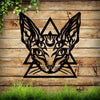 Sleek Beauty: Sphynx Cat Metal Wall Art - A Perfect Gothic Room Decor and Gift for Cat Lovers