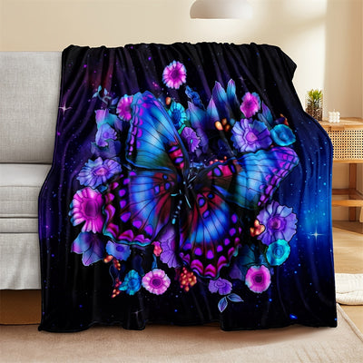 Cozy Floral Butterfly Blanket: A Stylish and Versatile Throw for Ultimate Comfort