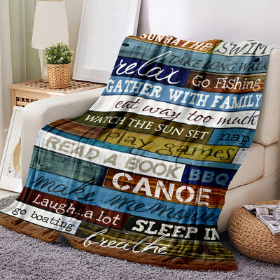 Vintage Slogan Flannel Blanket: The Ultimate Multi-Purpose Gift for All Seasons