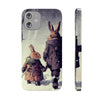 Rabbits in adventurer Phone Case, Rabbit walk in the snow Phone Cases, Case-Mate