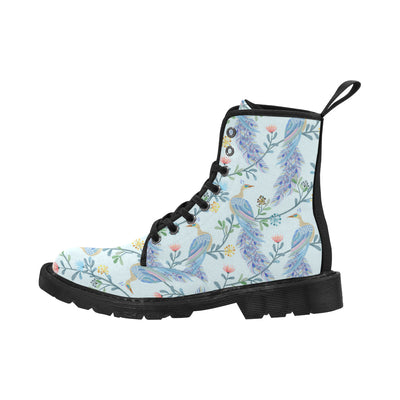 Beautiful Peacock Boots, Peacock Art Martin Boots for Women