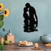 Forever Love: Romantic Metal Wall Sculpture for Couples - Perfect Anniversary Gift and Home Decoration