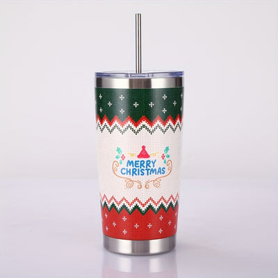 Stylish 20oz Stainless Steel Christmas Tumbler: The Perfect Water Bottle for Every Season and Great Xmas Gift!