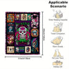 Colorful Skull Floral Print Flannel Blanket: Cozy and Stylish Throw Blanket for Every Occasion