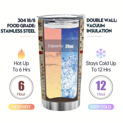 The Chicken Connoisseur's Companion: 20oz Stainless Steel Tumbler for the Ultimate Coffee and Water Experience at Home, Office, and On-the-Go