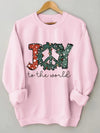 Festive Christmas Letter Print Sweatshirt: Stylish and Comfortable Casual Long Sleeve Crew Neck Sweatshirt for Women