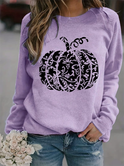 This Halloween Pumpkin Pattern Sweatshirt is the perfect way to stay both spooky and stylish. The soft, crew neck and long sleeves provides comfortable warmth and the colorful Halloween design is sure to make you stand out. Get ready for the holiday season in this fun and fashionable sweatshirt.