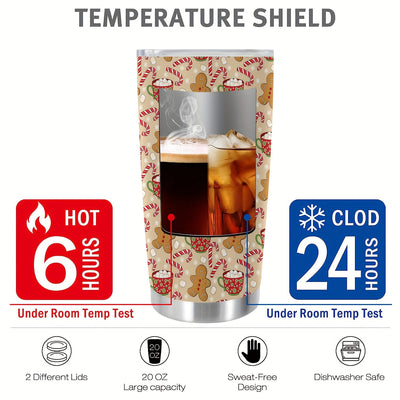 Festive Flair: 20oz Christmas Cup - Stainless Steel Tumbler with Double-Wall Insulation - Ideal Gift for Loved Ones