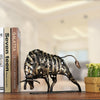 Braided Cattle: A Captivating Handmade Metal Sculpture for Modern Home Decor