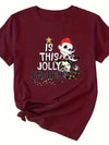 Christmas Skeleton: Festive and Stylish Short Sleeve T-Shirt for Women