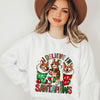 Festive Paws: Christmas Dog Print Sweatshirt for Women - Stay Cozy this Holiday Season with our Casual, Long Sleeve Crew Neck Sweatshirt