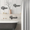 Rustic Farmhouse Bathroom Metal Art - Relax, Renew, Refresh - Stylish Wall Art Decor for Home Decoration