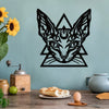 Sleek Beauty: Sphynx Cat Metal Wall Art - A Perfect Gothic Room Decor and Gift for Cat Lovers