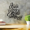 Empowering Faith: 'I Can Do All Things Through Christ' Metal Wall Art - A Religious Home Decor Gift