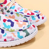 Women's Colorful Camouflage Printed Canvas Shoes - Casual Round Toe Lace Up Low Top Flat Sneakers for Walking and Everyday Wear