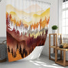 Transform your bathroom with this Vibrant Gradient Forest Shower Curtain Set. Made from 100% waterproof polyester, it is a stylish addition for any décor. Durable and easy to install, it will give a refreshing look to your bathroom.