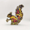 Exquisite Wood Carved Animal Squirrel Desktop Decoration: A Creative Multi-layered Craft for Your Home