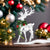 Whimsical Bell-Adorned Acrylic Christmas Reindeer Ornaments: Festive Tabletop Decorations for a Magical Holiday Atmosphere
