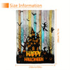 Halloween Elements Blanket: Cozy Up with Dark Castle, Pumpkin, Witch, and Bat Print Flannel Blanket - Perfect for Couch, Sofa, Office, Bed, Camping, and Traveling