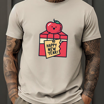 New Year Celebration Vibes: Men's Casual Short Sleeve T-Shirt for a Stylish Summer Look