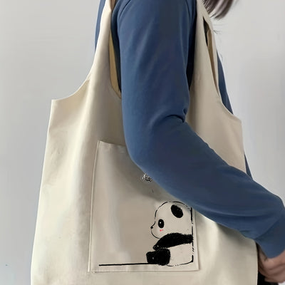 This Panda Print Canvas Tote Bag is perfect for the stylish and environmentally-conscious woman. Made from durable canvas, it can handle all your leisure needs and double as a reusable shopping bag. Show off your love for pandas while reducing your carbon footprint.