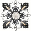 Metal Art Lily Floral Wall Decor: Stunning Outdoor Decor with Wooden Beads and Flowers for Gardens