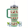 40oz Stainless Steel Christmas Tumbler with Lid - Thermal Water Bottle for Home, Office, and Travel - Perfect Summer Drinkware and Birthday/Christmas Gift!