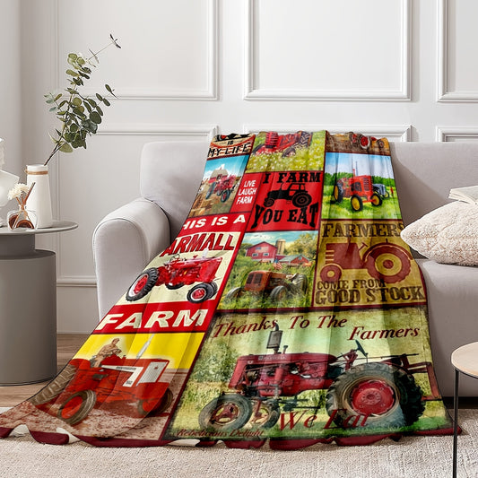Our Farmer Lover Blanket is perfect for farmers and agricultural enthusiasts alike. Crafted with a durable cotton blend for lasting comfort, this American Agricultural Blanket features an inspirational "Love My Farm" design. Let it wrap you in warmth and style.