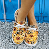 Stylish Women's Leopard Floral Print Slip-On Shoes: Lightweight, Comfy, and Versatile