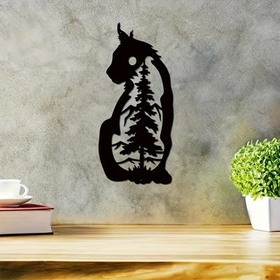 Wild and Majestic: Wolf Monogram Metal Sign - Indoor and Outdoor Wall Decor for Nature Lovers and Hunting Enthusiasts