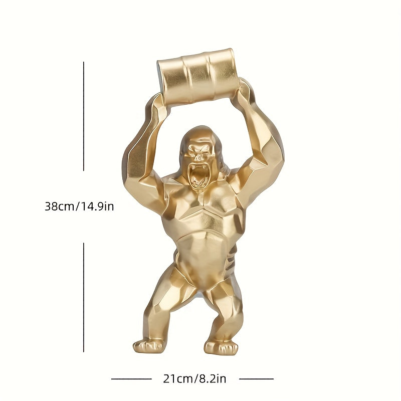This stunning Nordic gorilla sculpture is the perfect addition to any home or office decor. Crafted with intricate details, it adds a touch of elegance to any space. Made with high-quality materials, it is durable and long-lasting. Bring a touch of nature into your surroundings with this beautiful sculpture.