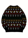 Festive Alpaca Santa Printed Pullover: A Cozy and Stylish Essential for Winter Celebrations