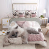 Lovely Pet Cat Print Duvet Cover Set: Adorable Kitten Bedding for Bedroom and Dorm Room