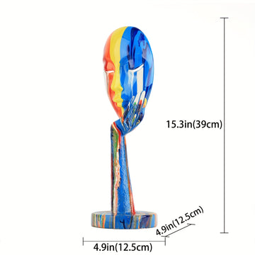 Add a touch of creativity and abstraction to your home decor with our Colorful Women Face Art Statue. Featuring vibrant colors and intricate details, this statue is a unique and eye-catching addition to any room. Elevate your interior design with this beautiful piece.