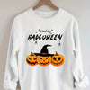 Pumpkin and Letter Print Plus Size Halloween Sweatshirt: A Cozy and Casual Must-Have for Women