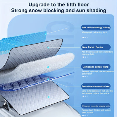 Ultimate Car Front Windshield Cover: Sunshade, Snow Blocking, and Heat Insulation – The Essential Car Sunscreen and Sunshade Curtain