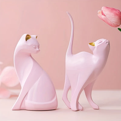 Adorable Resin Cat Home Decoration for Modern, Gothic, and Halloween-themed Rooms