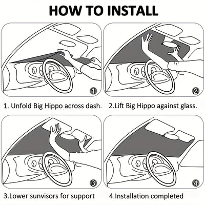 Cool Cats: Foldable Sun Shade for Your Car Windshield - Block UV Rays and Keep Your Vehicle Cooler