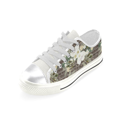Floral Flowers Shoes, Lovely Women's Classic Canvas Shoes