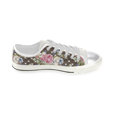Sweet Rose Shoes, Polka Heart Women's Classic Canvas Shoes