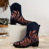 Stylish and Comfortable Women's Printed Chunky Heel Boots: A Perfect Blend of Fashion and Function